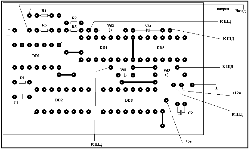 Схема шагового двигателя