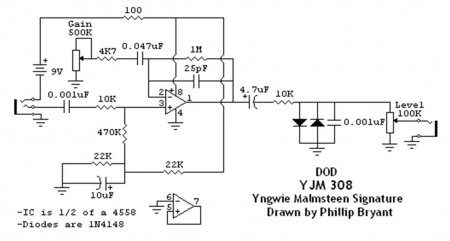 Preamp Overdrive DOD YJM308_