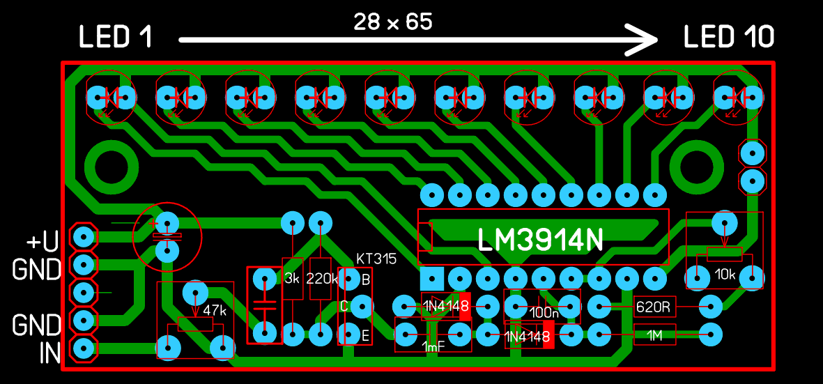 Lm3915 индикатор уровня