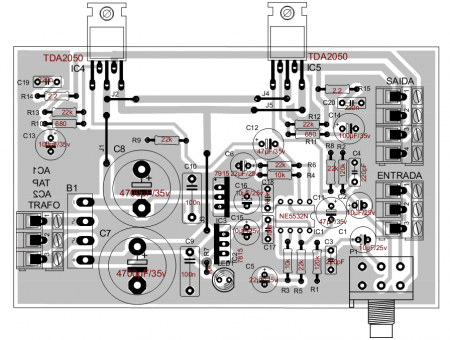   NE5532N + TDA2050.