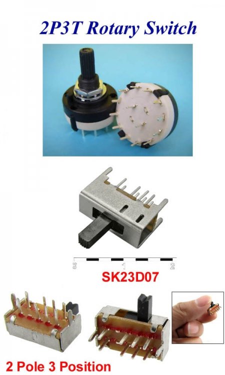 Переключатели 2P3T для SansAmp