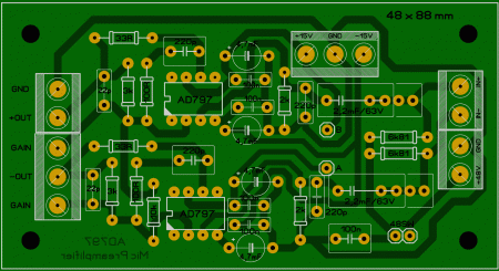 Mic Preamplifier_AD797_LAY6_foto