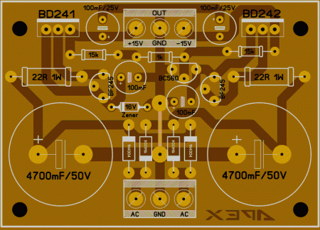 APEX 2x15V PSU LAY6 FOTO