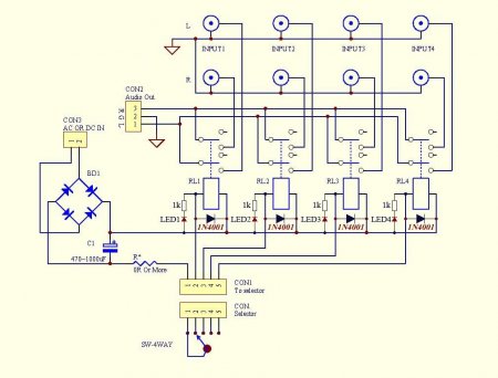 AudioSelector_принципиальная схема