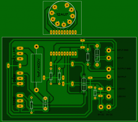 Guitar preamp-overdrive 12AU7_LAY6_foto