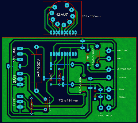 Guitar preamp-overdrive 12AU7_LAY6