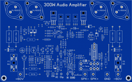 300W Audio Amplifier With MJ15003 and MJ15004 LAY6 FOTO