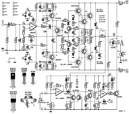 300w power amplifier schematic