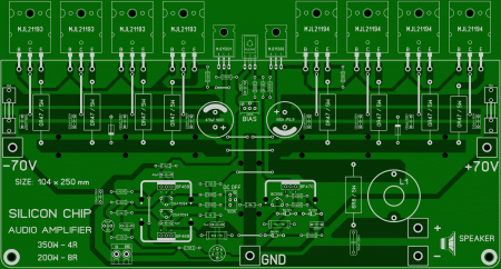 Silicon Chip Audio Amplifier 350W 4R LAY6 FOTO