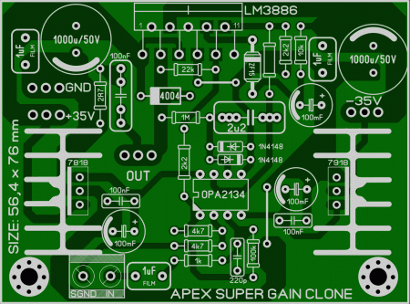 APEX SUPERGAIN CLONE AMP LAY6 FOTO