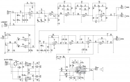 Guitar Amplifier TDA7294 Schematic