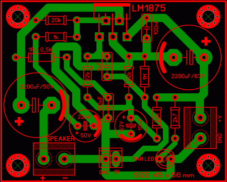 LM1875 20W AUDIO AMPLIFIER LAY6