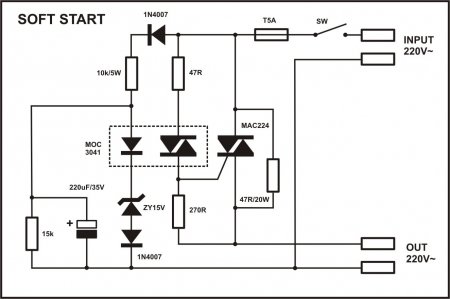 APEX Soft-Start with Triac schematic