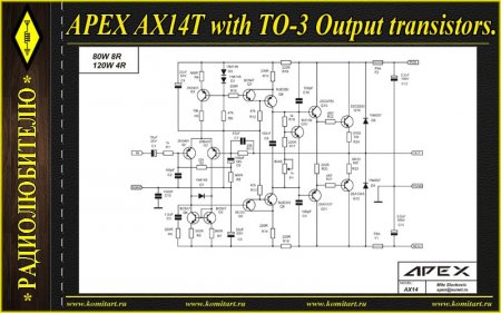 APEX AX14TC with TO-3 output transistors