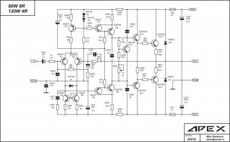 APEX AX14 amplifier schematic