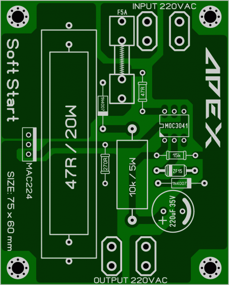 APEX Soft Start MOC3041 LAY6 FOTO