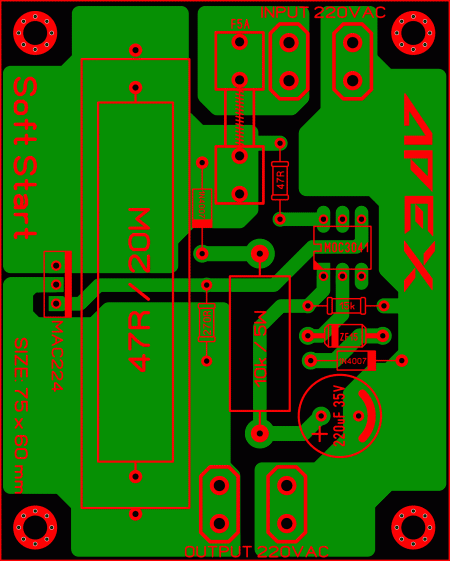 APEX Soft Start MOC3041 LAY6