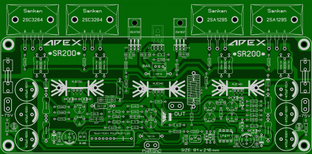 APEX SR200 with SANKEN Transistors LAY6 FOTO