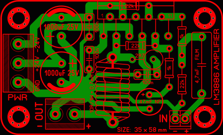 LM3886 Amplifier LAY6