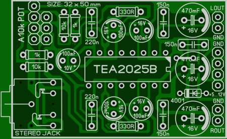 Tea2025b mini stereo amplifier LAY6 FOTO