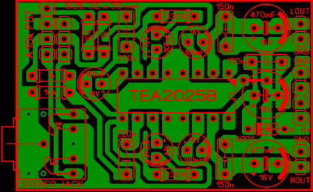 Tea2025b mini stereo amplifier LAY6