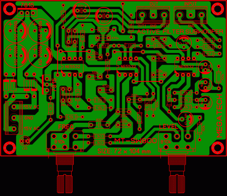 Active Subwoofer filter NE5532 LAY6