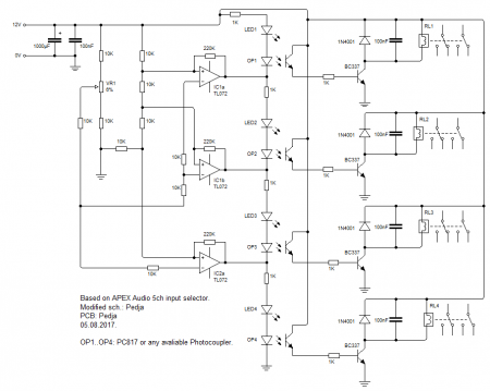 APEX 4ch Input Select schematic