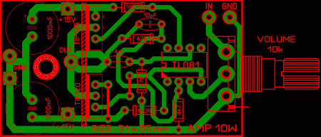 10W amplifier_TL081_LAY6