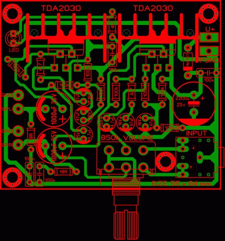 AMPLIFIER TDA2030 KIT LAY6