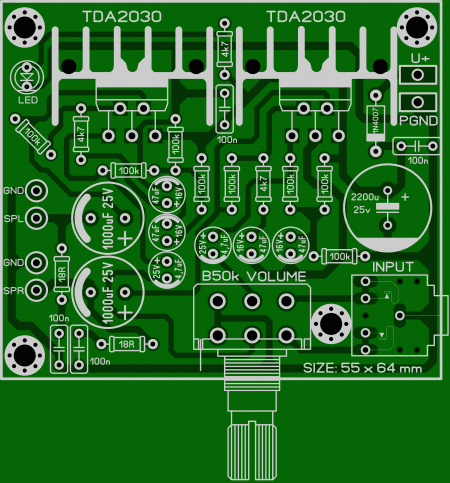 AMPLIFIER TDA2030 KIT LAY6 FOTO