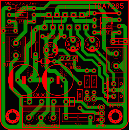 Amplifier TDA7265_ST-BY_MUTE LAY6