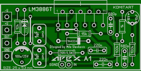 AMP APEX A1 LM3886 LAY6 FOTO