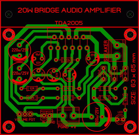 TDA2005 _ 20W BRIDGE AUDIO AMPLIFIER LAY6