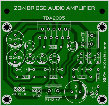 TDA2005 _ 20W BRIDGE AUDIO AMPLIFIER LAY6 FOTO