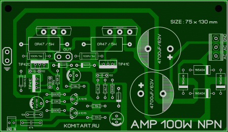 Amplifier 100W NPN LAY6 FOTO