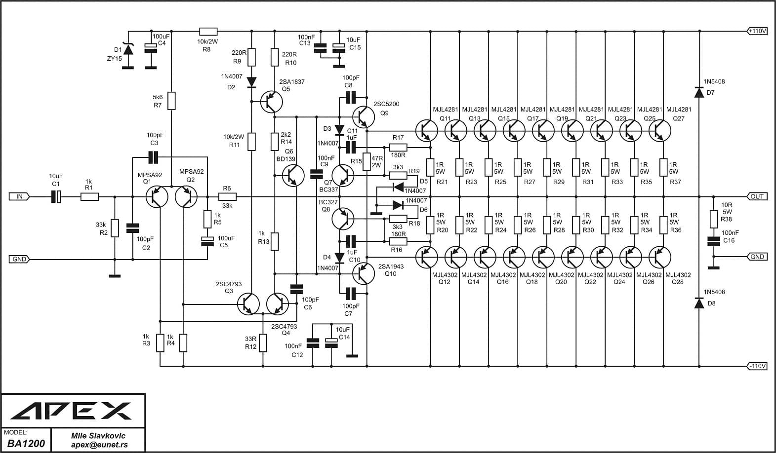 C3660 smt pcb схема усилителя