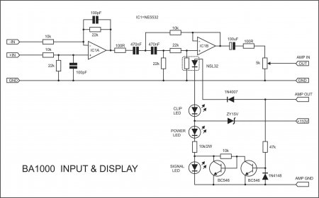 APEX BA1000 Input & Display Schematic