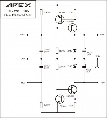 APEX BA1200 PSU 18-0-18V DC Schematic