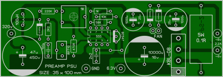 Preamp PSU with NE555 LAY6 FOTO