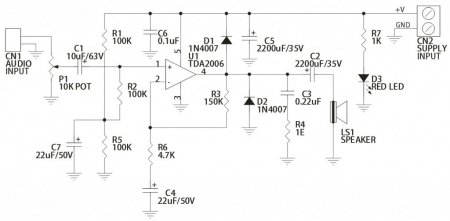 TDA2006 Amplifier 12W_Schemetic