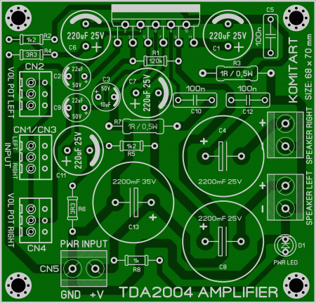 TDA2004 AMP STEREO LAY6 FOTO