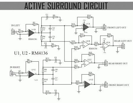 Active surround sound Schematic
