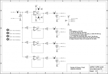 Audio Splitter Quadro Output Schematic