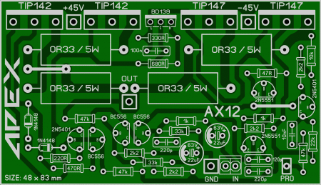 APEX AX12 100W4R Amplifier LAY6 FOTO