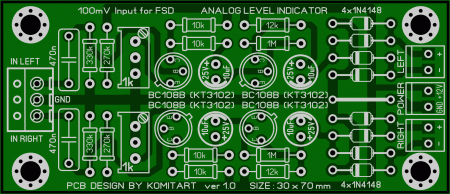 Analog Level Indicator KOMITART design LAY6 FOTO