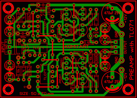 PREAMP with TL071 LAY6