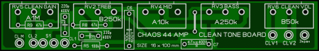 CHAOS 44 CLEAN TONE BOARD PCB LAY6 FOTO