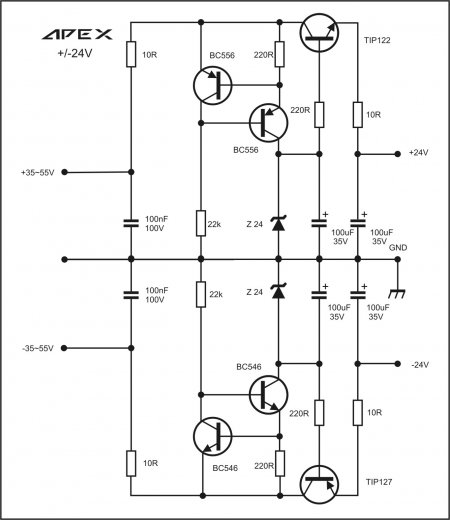 APEX +-24V PSU Schematic