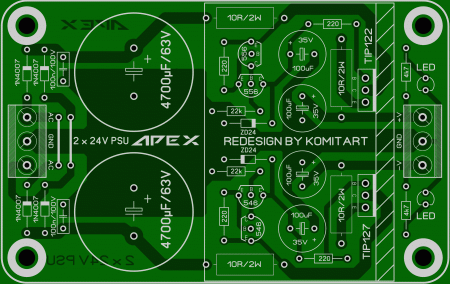 APEX 2x24V DC PSU for PREAMP LAY6 FOTO