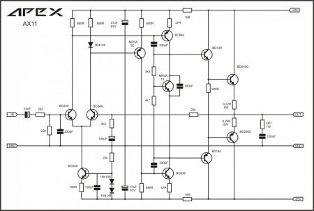 Apex AX11 amplifier schematic